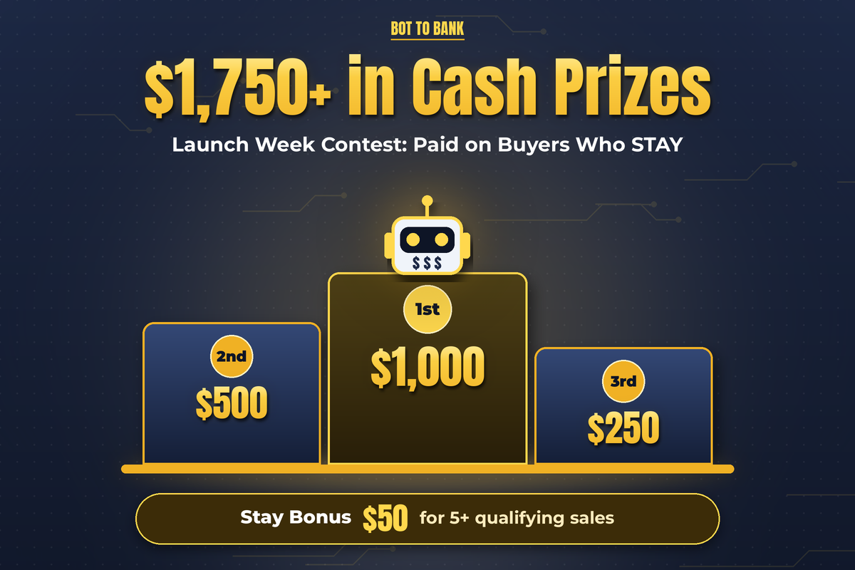 Bot To Bank launch contest prizes